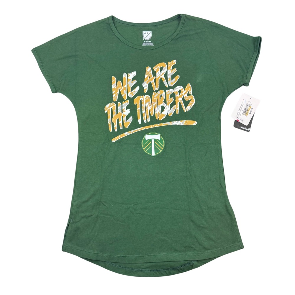 MLS Portland Timbers T-Shirt Women Large Green We Are The Timbers Graphic Tee